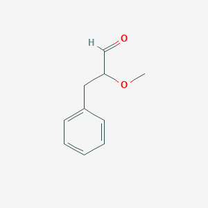 molecular formula C10H12O2 B2738414 2-Methoxy-3-phenylpropanal CAS No. 256229-07-9