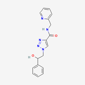 molecular formula C17H17N5O2 B2738424 1-(2-hydroxy-2-phenylethyl)-N-(pyridin-2-ylmethyl)-1H-1,2,3-triazole-4-carboxamide CAS No. 1396864-27-9