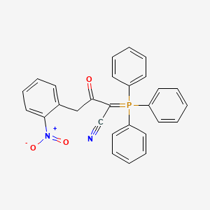 molecular formula C28H21N2O3P B2738427 4-(2-Nitrophenyl)-3-oxo-2-(triphenylphosphoranylidene)butanenitrile CAS No. 364365-47-9