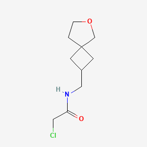 molecular formula C10H16ClNO2 B2738430 2-Chloro-N-(6-oxaspiro[3.4]octan-2-ylmethyl)acetamide CAS No. 2411247-75-9