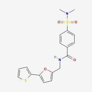 4-(N,N-dimethylsulfamoyl)-N-((5-(thiophen-2-yl)furan-2-yl)methyl)benzamide
