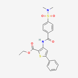 ethyl 3-(4-(N,N-dimethylsulfamoyl)benzamido)-5-phenylthiophene-2-carboxylate