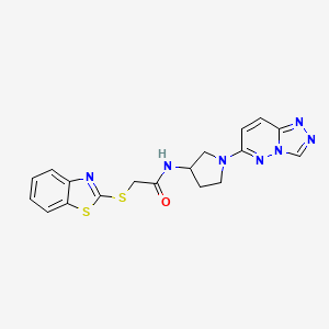 N-(1-([1,2,4]triazolo[4,3-b]pyridazin-6-yl)pyrrolidin-3-yl)-2-(benzo[d]thiazol-2-ylthio)acetamide