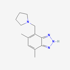 4,6-Dimethyl-7-(pyrrolidin-1-ylmethyl)-1H-1,2,3-benzotriazole