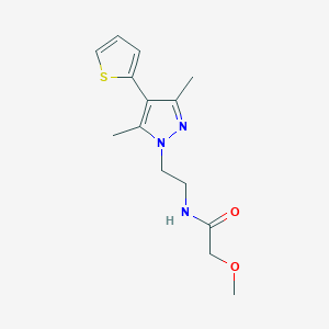 N-(2-(3,5-dimethyl-4-(thiophen-2-yl)-1H-pyrazol-1-yl)ethyl)-2-methoxyacetamide