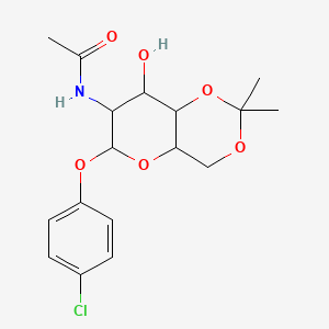 N-((4aR,6S,7R,8R,8aS)-6-(4-chlorophenoxy)-8-hydroxy-2,2-dimethylhexahydropyrano[3,2-d][1,3]dioxin-7-yl)acetamide