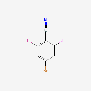 molecular formula C7H2BrFIN B2738463 4-Bromo-2-fluoro-6-iodobenzonitrile CAS No. 796968-89-3