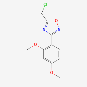 molecular formula C11H11ClN2O3 B2738464 5-(Chloromethyl)-3-(2,4-dimethoxyphenyl)-1,2,4-oxadiazole CAS No. 854137-68-1
