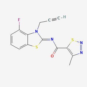 (Z)-N-(4-fluoro-3-(prop-2-yn-1-yl)benzo[d]thiazol-2(3H)-ylidene)-4-methyl-1,2,3-thiadiazole-5-carboxamide