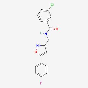 3-chloro-N-((5-(4-fluorophenyl)isoxazol-3-yl)methyl)benzamide