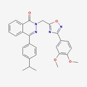 2-((3-(3,4-dimethoxyphenyl)-1,2,4-oxadiazol-5-yl)methyl)-4-(4-isopropylphenyl)phthalazin-1(2H)-one