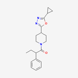 1-(4-(5-Cyclopropyl-1,3,4-oxadiazol-2-yl)piperidin-1-yl)-2-phenylbutan-1-one