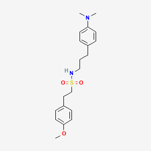 N-(3-(4-(dimethylamino)phenyl)propyl)-2-(4-methoxyphenyl)ethanesulfonamide