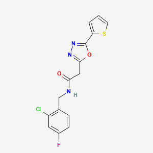 molecular formula C15H11ClFN3O2S B2738507 1-acetyl-5-bromo-N-(4-isopropylphenyl)-2-methylindoline-6-sulfonamide CAS No. 1286721-75-2