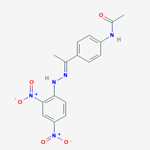 molecular formula C16H15N5O5 B273851 4'-Acetamidoacetophenone 2,4-dinitrophenylhydrazone 
