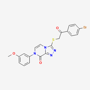 3-{[2-(4-bromophenyl)-2-oxoethyl]thio}-7-(3-methoxyphenyl)[1,2,4]triazolo[4,3-a]pyrazin-8(7H)-one