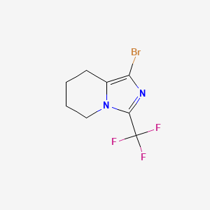 1-bromo-3-(trifluoromethyl)-5H,6H,7H,8H-imidazo[1,5-a]pyridine