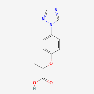 molecular formula C11H11N3O3 B2738526 2-(4-[1,2,4]Triazol-1-yl-phenoxy)propionic acid CAS No. 886498-83-5