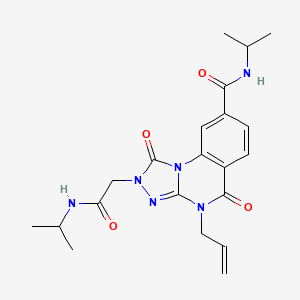 4-allyl-N-isopropyl-2-(2-(isopropylamino)-2-oxoethyl)-1,5-dioxo-1,2,4,5-tetrahydro-[1,2,4]triazolo[4,3-a]quinazoline-8-carboxamide