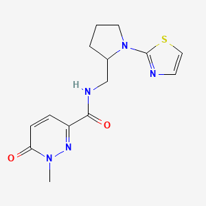 1-methyl-6-oxo-N-((1-(thiazol-2-yl)pyrrolidin-2-yl)methyl)-1,6-dihydropyridazine-3-carboxamide