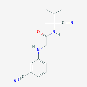 molecular formula C15H18N4O B2738533 N-(1-cyano-1,2-dimethylpropyl)-2-[(3-cyanophenyl)amino]acetamide CAS No. 1197854-16-2