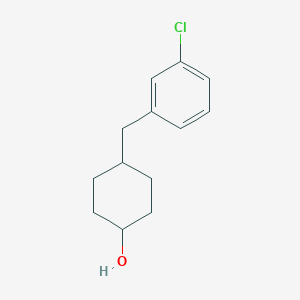molecular formula C13H17ClO B2738536 4-[(3-Chlorophenyl)methyl]cyclohexan-1-ol CAS No. 2260937-90-2