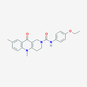 molecular formula C23H25N3O3 B2738539 N-(4-Ethoxyphenyl)-5,8-dimethyl-10-oxo-3,4-dihydro-1H-benzo[b][1,6]naphthyridine-2-carboxamide CAS No. 2320922-76-5