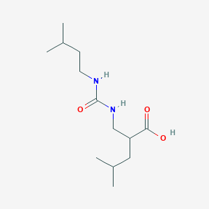 molecular formula C13H26N2O3 B2738542 4-Methyl-2-({[(3-methylbutyl)carbamoyl]amino}methyl)pentanoic acid CAS No. 1538730-32-3