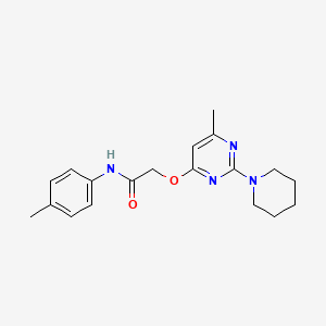 N-(4-methylphenyl)-2-{[6-methyl-2-(piperidin-1-yl)pyrimidin-4-yl]oxy}acetamide