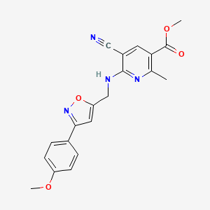 Methyl 5-cyano-6-({[3-(4-methoxyphenyl)-5-isoxazolyl]methyl}amino)-2-methylnicotinate
