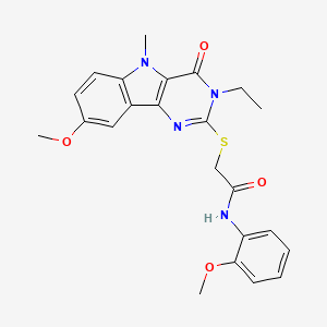 molecular formula C23H24N4O4S B2738546 1-[(4-fluorophenyl)acetyl]-N-[2-(2-methyl-1,3-thiazol-4-yl)ethyl]piperidine-4-carboxamide CAS No. 1112301-14-0