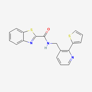 N-((2-(thiophen-2-yl)pyridin-3-yl)methyl)benzo[d]thiazole-2-carboxamide