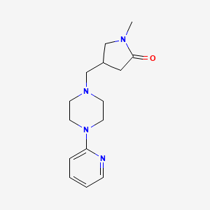 molecular formula C15H22N4O B2738561 1-Methyl-4-{[4-(pyridin-2-yl)piperazin-1-yl]methyl}pyrrolidin-2-one CAS No. 2097897-84-0