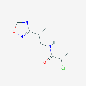 2-Chloro-N-[2-(1,2,4-oxadiazol-3-yl)propyl]propanamide