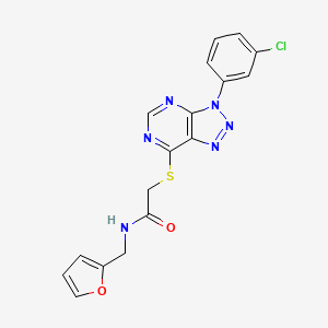2-[3-(3-chlorophenyl)triazolo[4,5-d]pyrimidin-7-yl]sulfanyl-N-(furan-2-ylmethyl)acetamide