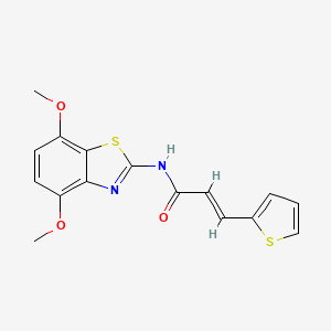 (E)-N-(4,7-dimethoxybenzo[d]thiazol-2-yl)-3-(thiophen-2-yl)acrylamide