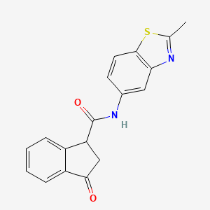 N-(2-methylbenzo[d]thiazol-5-yl)-3-oxo-2,3-dihydro-1H-indene-1-carboxamide