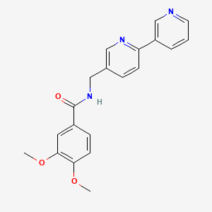 molecular formula C20H19N3O3 B2738582 N-([2,3'-bipyridin]-5-ylmethyl)-3,4-dimethoxybenzamide CAS No. 2034208-66-5