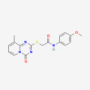 N-(4-methoxyphenyl)-2-(9-methyl-4-oxopyrido[1,2-a][1,3,5]triazin-2-yl)sulfanylacetamide