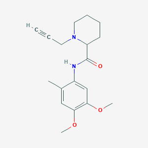 molecular formula C18H24N2O3 B2738602 N-(4,5-dimethoxy-2-methylphenyl)-1-(prop-2-yn-1-yl)piperidine-2-carboxamide CAS No. 1311425-78-1