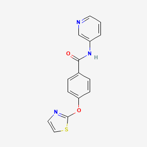 molecular formula C15H11N3O2S B2738605 N-(pyridin-3-yl)-4-(thiazol-2-yloxy)benzamide CAS No. 2034321-97-4