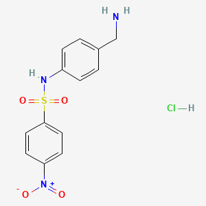 N-[4-(aminomethyl)phenyl]-4-nitrobenzene-1-sulfonamide hydrochloride