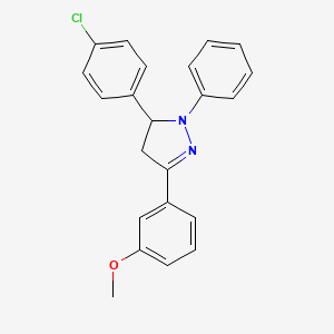 5-(4-chlorophenyl)-3-(3-methoxyphenyl)-1-phenyl-4,5-dihydro-1H-pyrazole