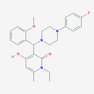 1-ethyl-3-((4-(4-fluorophenyl)piperazin-1-yl)(2-methoxyphenyl)methyl)-4-hydroxy-6-methylpyridin-2(1H)-one