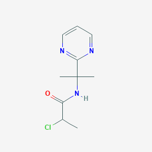 molecular formula C10H14ClN3O B2738618 2-Chloro-N-(2-pyrimidin-2-ylpropan-2-yl)propanamide CAS No. 2411221-21-9