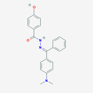 molecular formula C22H21N3O2 B273862 N-[(E)-[[4-(dimethylamino)phenyl]-phenylmethylidene]amino]-4-hydroxybenzamide 
