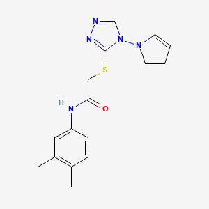 N-(3,4-dimethylphenyl)-2-{[4-(1H-pyrrol-1-yl)-4H-1,2,4-triazol-3-yl]sulfanyl}acetamide