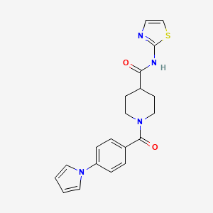 1-(4-(1H-pyrrol-1-yl)benzoyl)-N-(thiazol-2-yl)piperidine-4-carboxamide