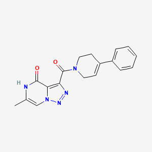 6-methyl-3-(4-phenyl-1,2,3,6-tetrahydropyridine-1-carbonyl)-[1,2,3]triazolo[1,5-a]pyrazin-4(5H)-one