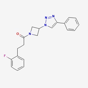 3-(2-fluorophenyl)-1-(3-(4-phenyl-1H-1,2,3-triazol-1-yl)azetidin-1-yl)propan-1-one